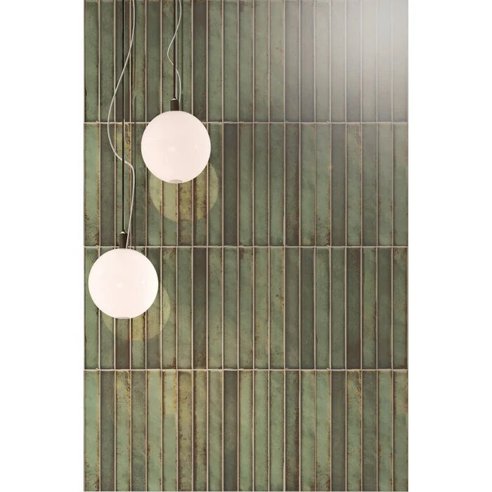 Brick Raku Emerald mozaiektegel 35x35cm