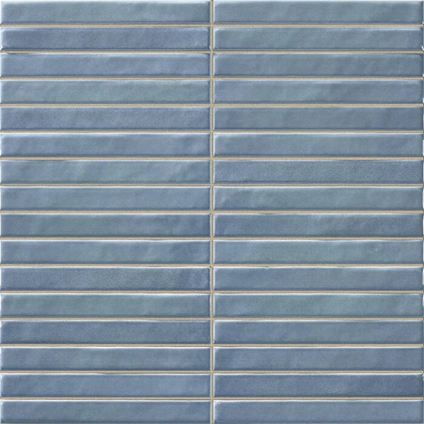 Pencil Kromo Teal mozaiektegel 35x35cm