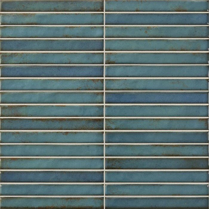 Pencil Raku Turquoise mozaiektegel 35x35cm - WDtegels