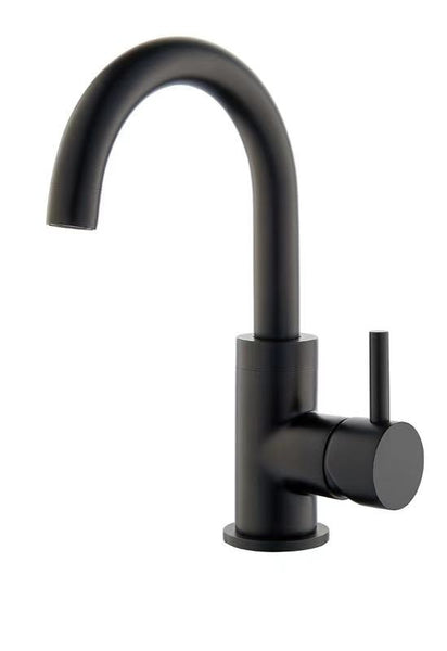 Grifo mezclador para lavabo Largo negro mate