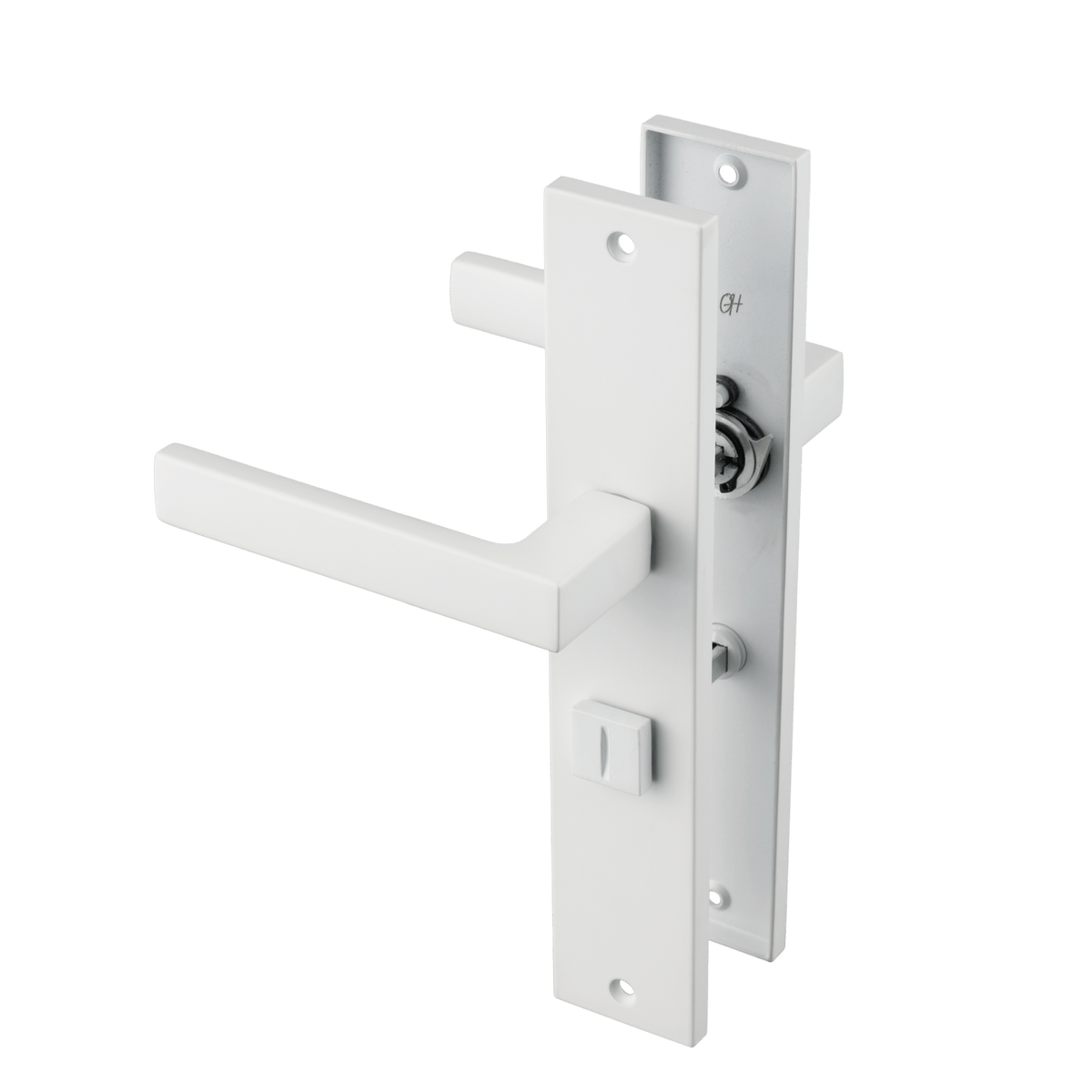 Deurklink Lorto in wit met WC-sluiting 63 mm
