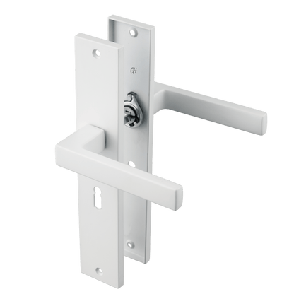 Deurklink Lorto in wit met sleutelgat 56 mm