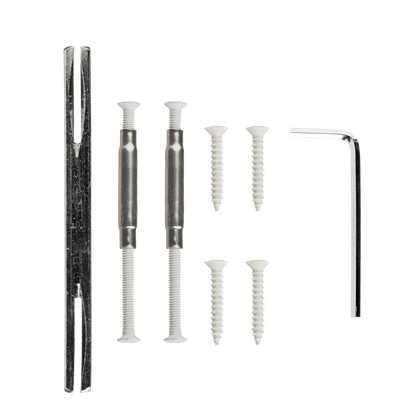 Bevestigingsmateriaal voor deurklink Lucano in wit met cilindergat 55 mm
