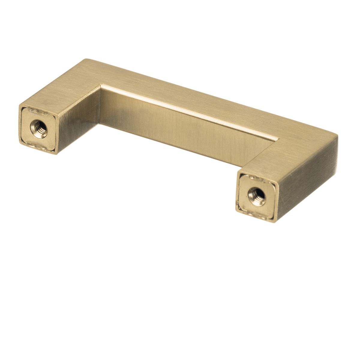 Meubelgreep in goud, hartafstand 64 mm, lengte 76 mm