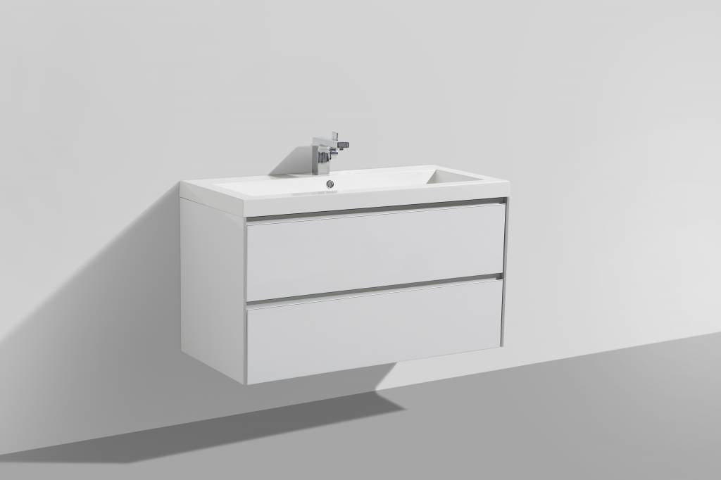 Badmeubel aktieset PL 100 HOOGGLANS WIT - WDtegels