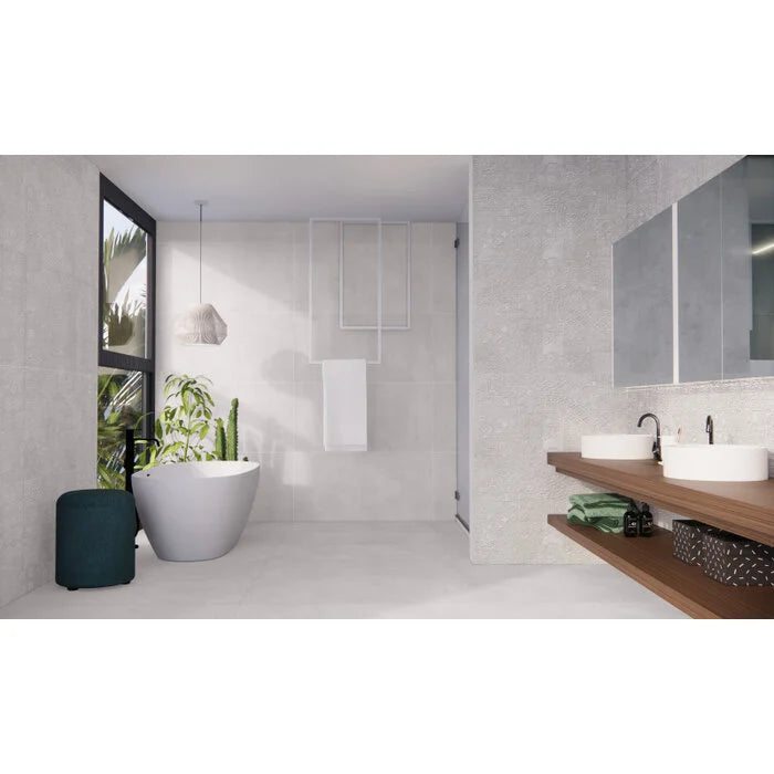 Beton Cire Bercy Bianco decor wandtegel 60x120 rett