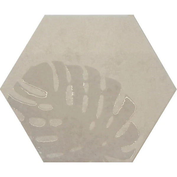 Beton Cire Bercy Bianco hexagon decor 20x24