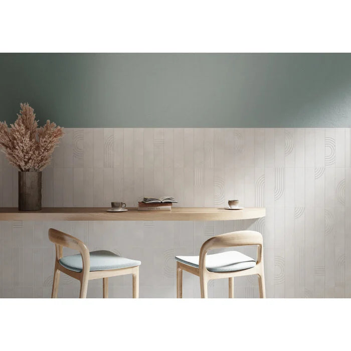 Beton Cire Bercy Bianco wandtegel 7,5x30 - WDtegels