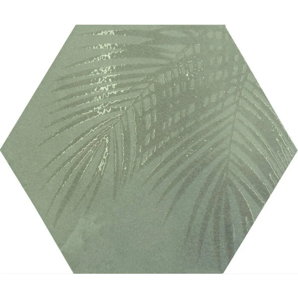 Beton Cire Bercy Salvia decoración hexagonal 20x24