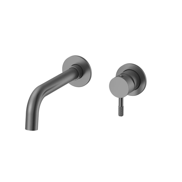 Stria Finish Set Basin Mixer | Concealed | Refined Ribbed Handle | Gunmetal