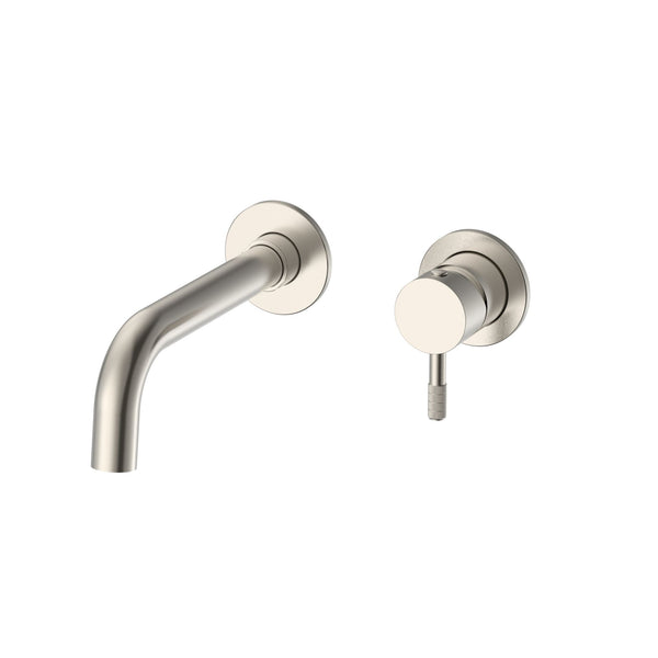 Stria Finish Set Basin Mixer | Concealed | Finely Ribbed Handle | Brushed Stainless Steel