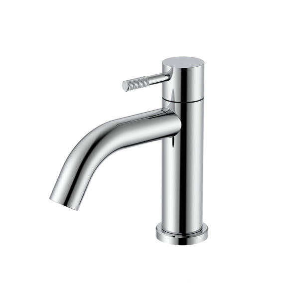 Stria Koudwaterkraan | Hendel met ribbelstructuur | Chroom