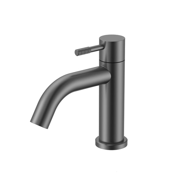 Stria Koudwaterkraan | Hendel met ribbelstructuur | Gunmetal PVD