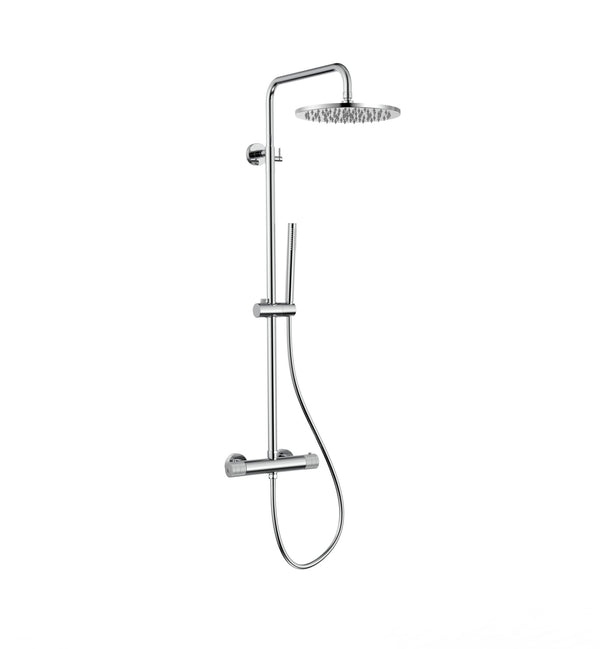 Stria Surface-Mounted Rain Shower Set | Ø30cm | Thermostatic | Chrome