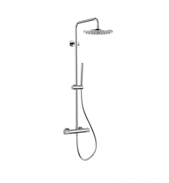 Stria Juego de ducha de lluvia expuesta | Ø30cm | Termostático | Cromo
