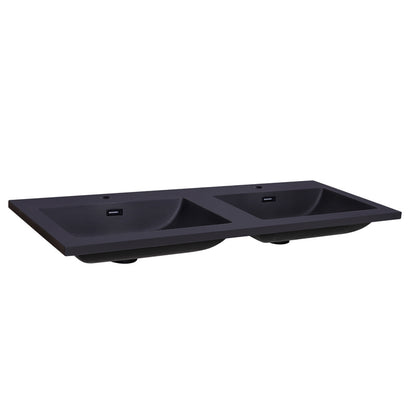 Wastafel Quartz Classic 120 cm Dubbelbak met 2 kraangaten - WDtegels