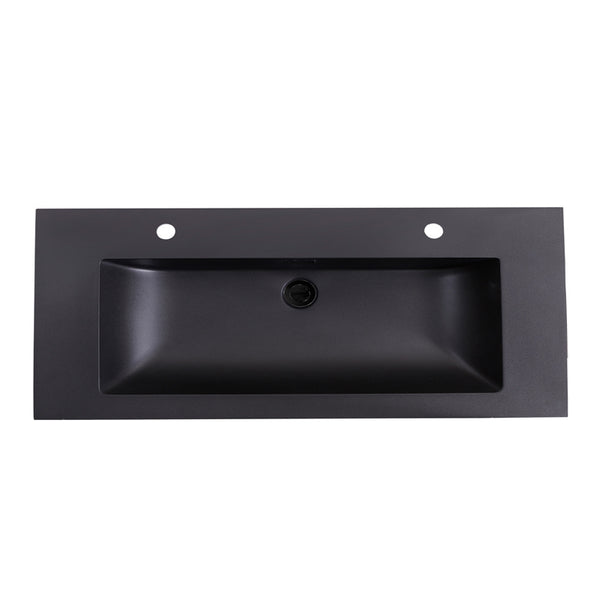 Wastafel Quartz Classic 120 cm Enkelbak met 2 kraangaten