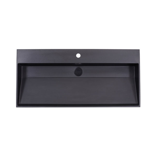 Wastafel Quartz Trend 100 cm zonder kraangat