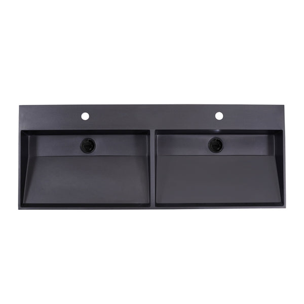 Wastafel Quartz Trend 140 cm zonder kraangaten