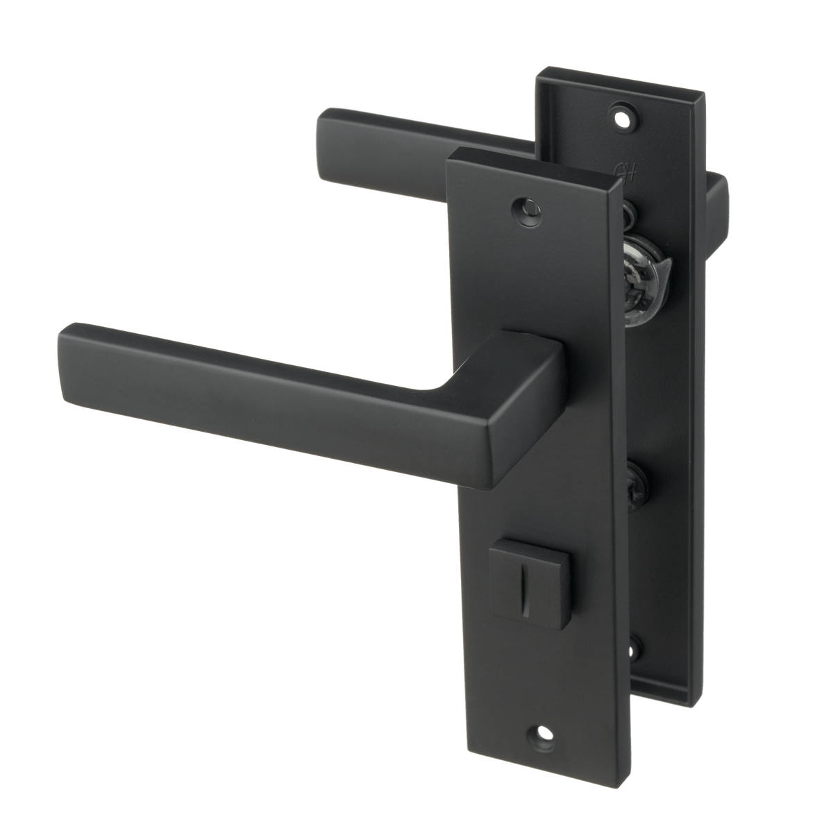 Deurklink Ravello in zwart met WC-sluiting 63 mm