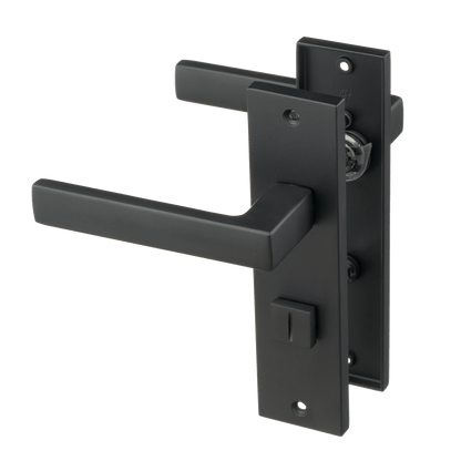 Deurklink Ravello in zwart met WC-sluiting 63 mm