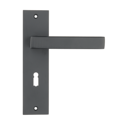 Deurklink Ravello in zwart met sleutelgat 56 mm