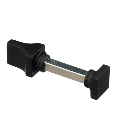 Draaiknop en sluitstift van deurklink Ravello in zwart met WC-sluiting 63 mm