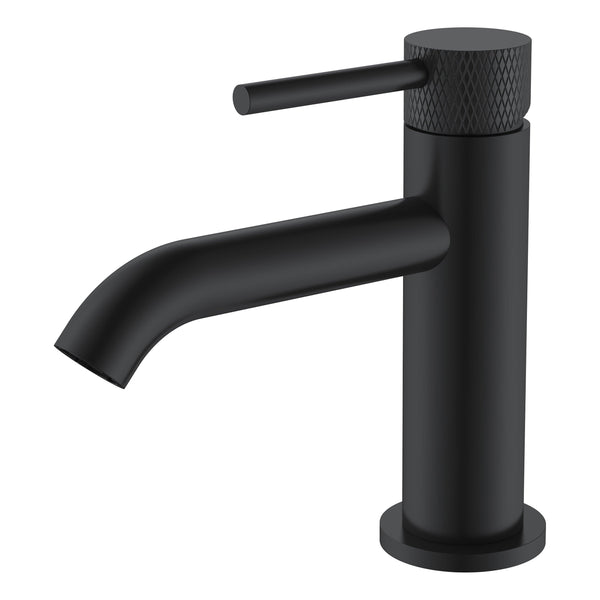 Ribbd fonteinkraan 1/2" | Mat zwart