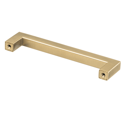 Meubelgreep in goud, hartafstand 128 mm, lengte 140 mm