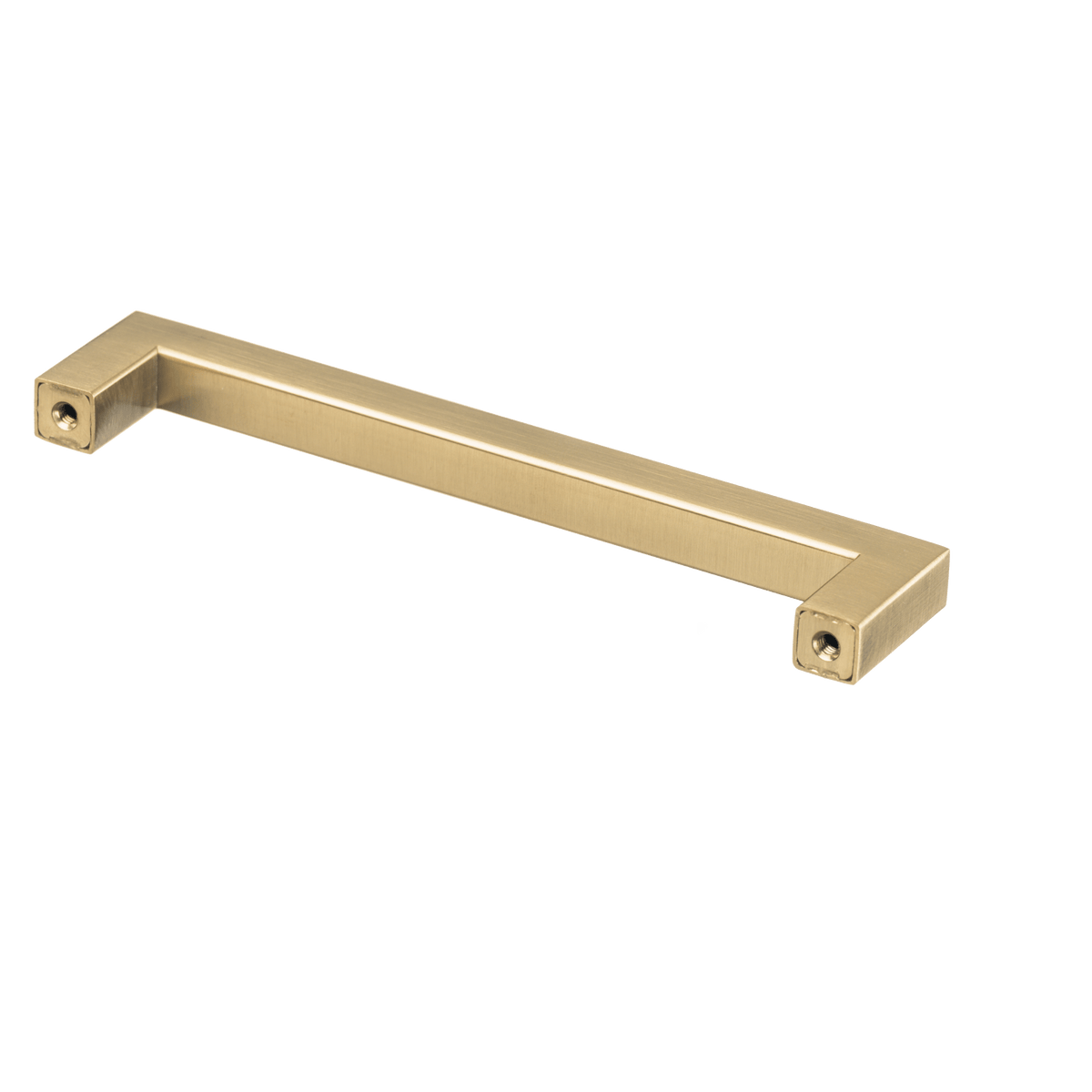 Meubelgreep in goud, hartafstand 160 mm, lengte 172 mm, achteraanzicht