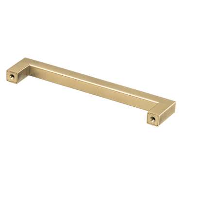 Meubelgreep in goud, hartafstand 160 mm, lengte 172 mm, achteraanzicht