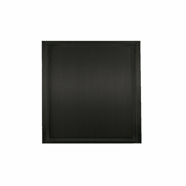Nicho de pared de acero inoxidable negro mate 30x30