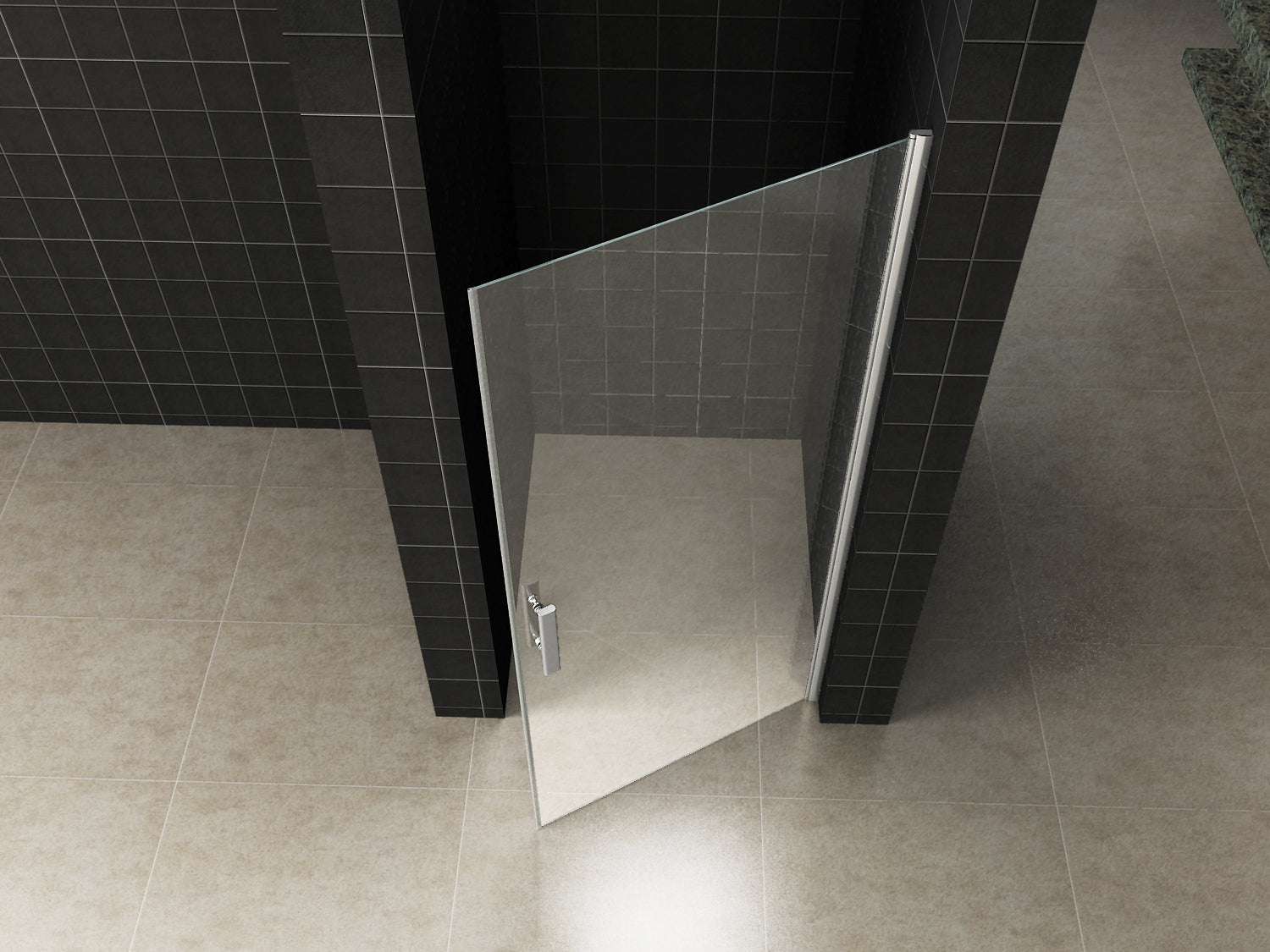 Wiesbaden Eco nisdeur met profiel 90x195 cm 6mm - WDtegels