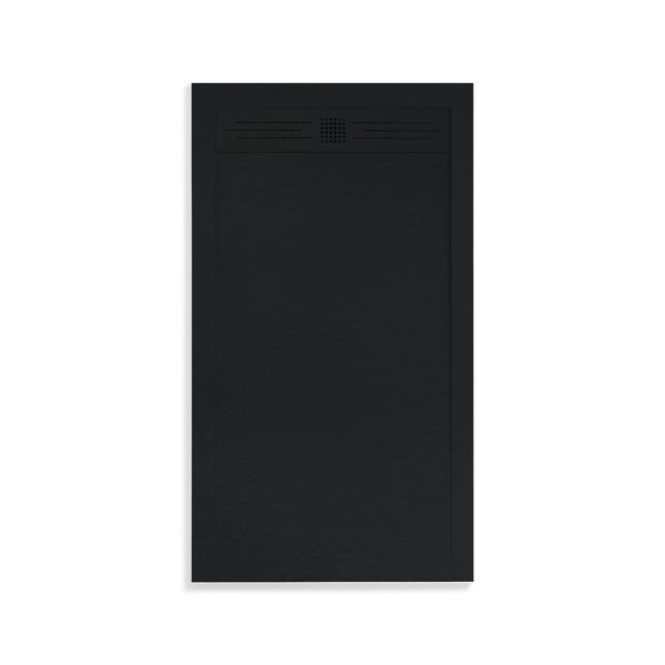 Aloni Elite Shower Tray | 120x80x3cm | Composite | Matte Black