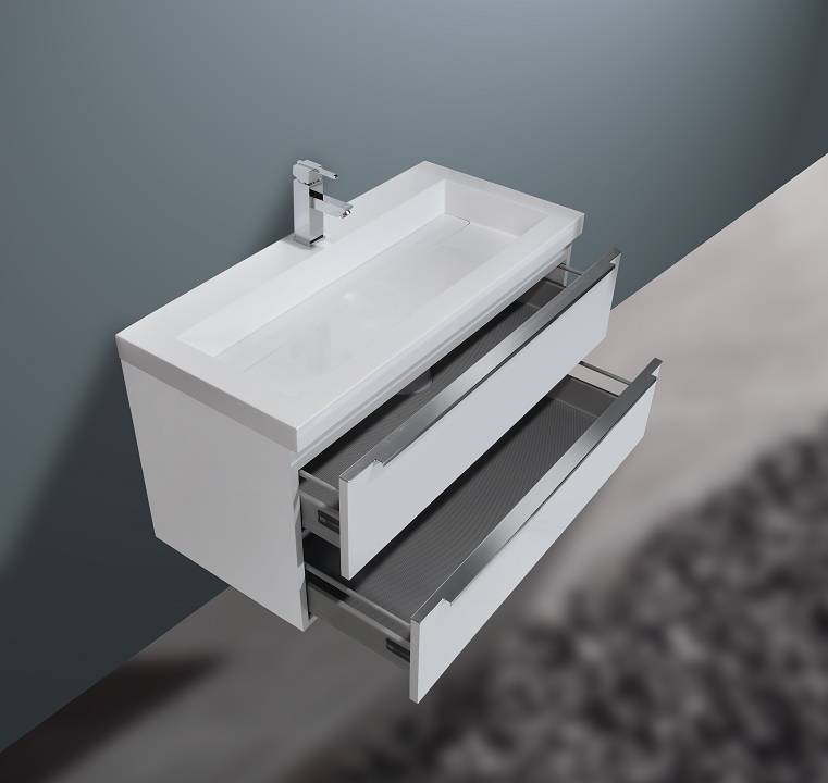 Badmeubel Senza 100 Hoogglans Wit