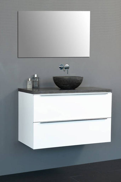 Badmeubel Senza Dynasty met ronde kom 80 Hoogglans Wit