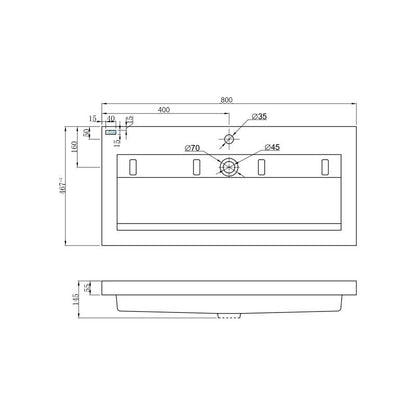 Badmeubel Vision Senza 80 - WDtegels
