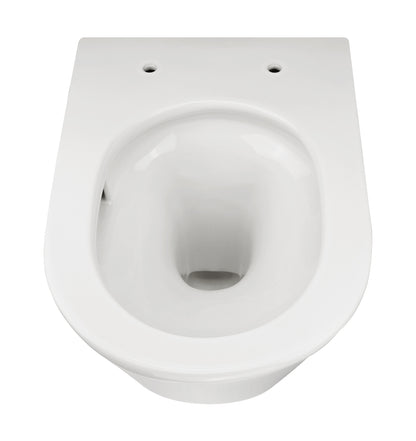 Vesta Tornado flush wandcloset rimless met nano coating met Flatline toiletzitting softclose en quick release glans wit - WDtegels