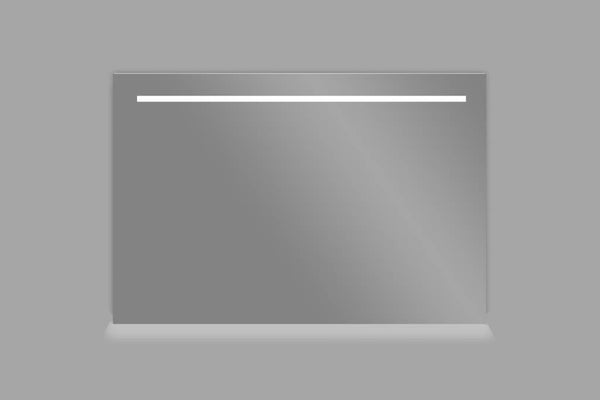 Aluminium spiegel 100x70cm met LED verlichting en onderverlichting inclusief spiegelverwarming