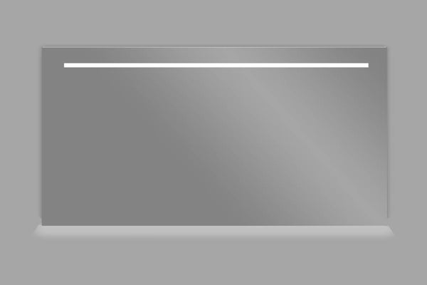 Aluminium spiegel met LED verlichting en onderverlichting 160 inclusief spiegelverwarming