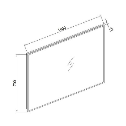 Aluminium spiegel LED Infinity 100 met spiegelverwarming