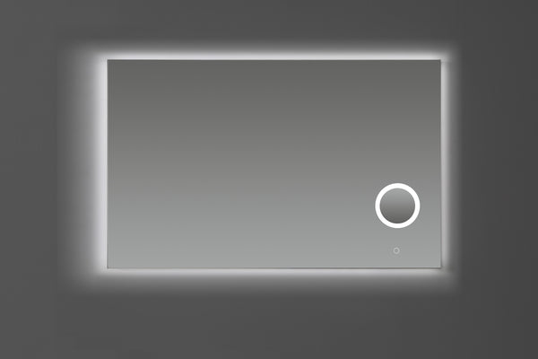 Espejo con iluminación LED y lupa de maquillaje regulable en 3 pasos de 140 cm
