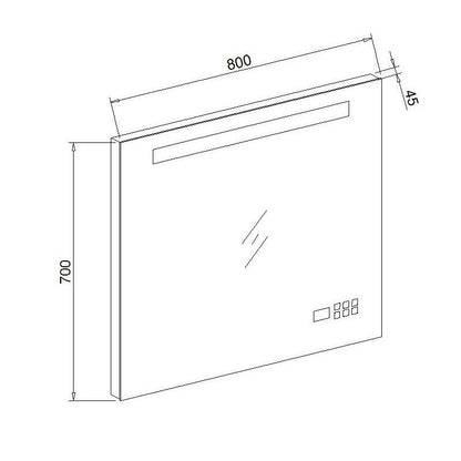 radio en bluetooth 80 met spiegelverwarming