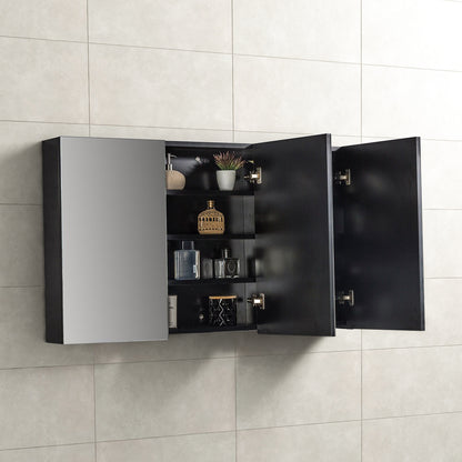 Spiegelkast Tieme mat zwart 120x70x16cm