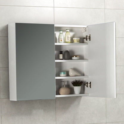 Spiegelkast Tieme hoogglans wit 80x70x16cm