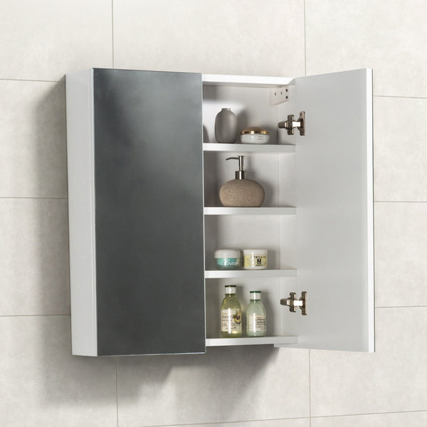Armario con espejo Tieme blanco alto brillo 60x70x16cm
