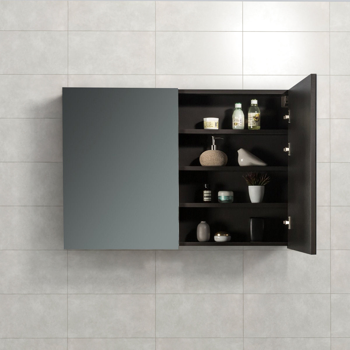 Spiegelkast Tieme mat grijs 100x70x16cm