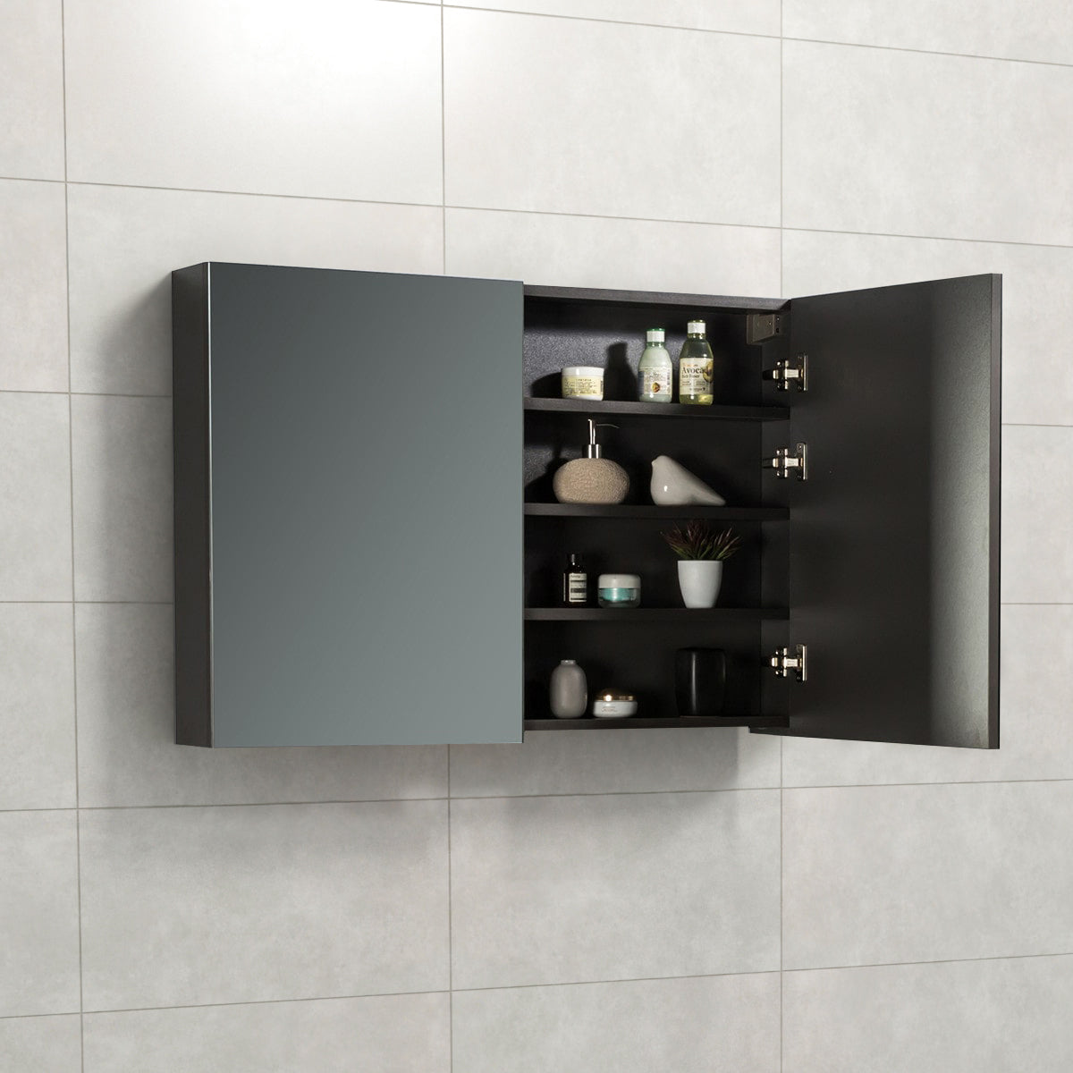 Spiegelkast Tieme mat grijs 100x70x16cm