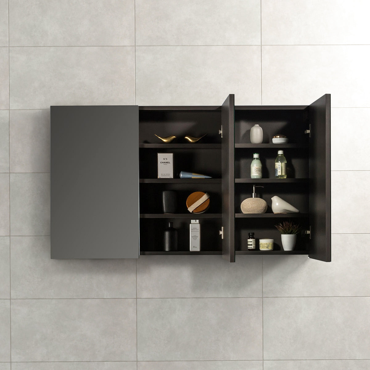 Spiegelkast Tieme mat grijs 120x70x16cm - WDtegels