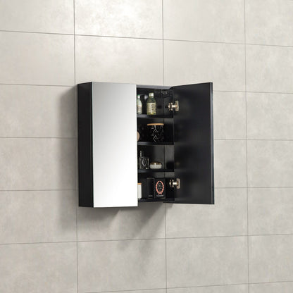 Spiegelkast Tieme mat zwart 60x70x16cm